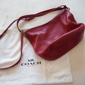 Coach Soft Tabby Leather Hobo Bag in Brick Red
